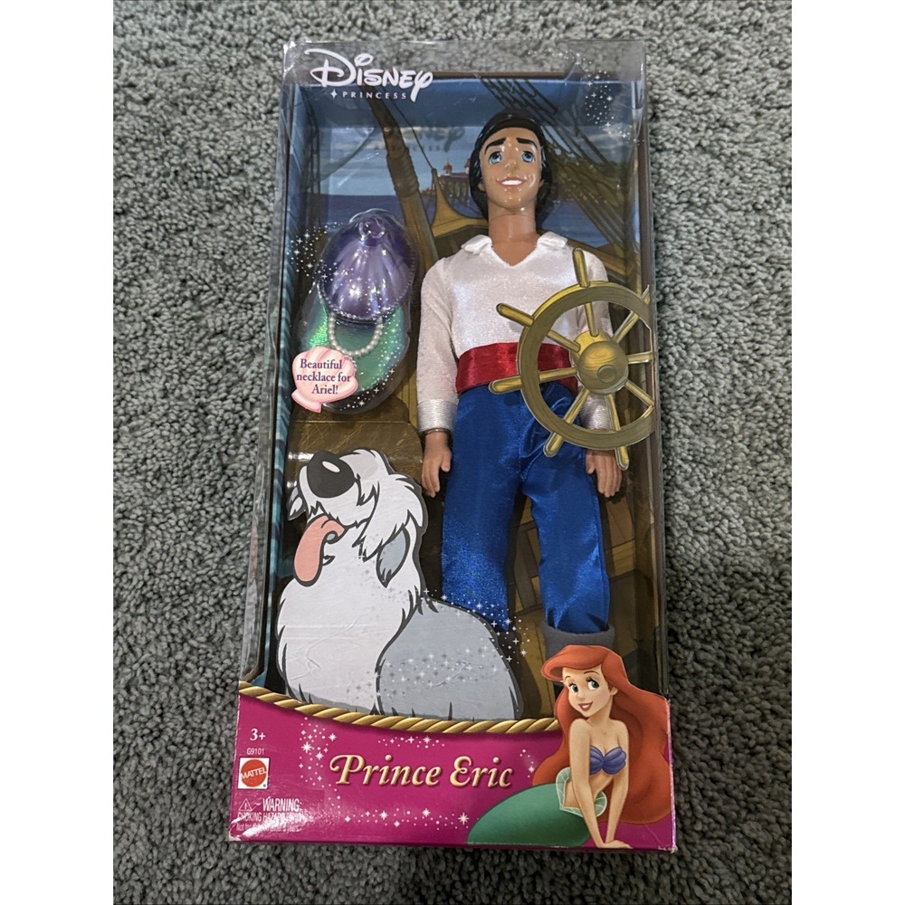 NIB - 2004 Mattel Disney The Little Mermaid Sailor Prince Eric Doll VERY RARE